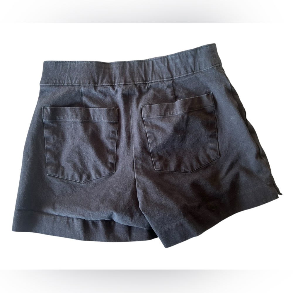 SPANX Polished Stretch Cotton Pull on High Waist Black Women's Shorts Classic - Picture 4 of 6